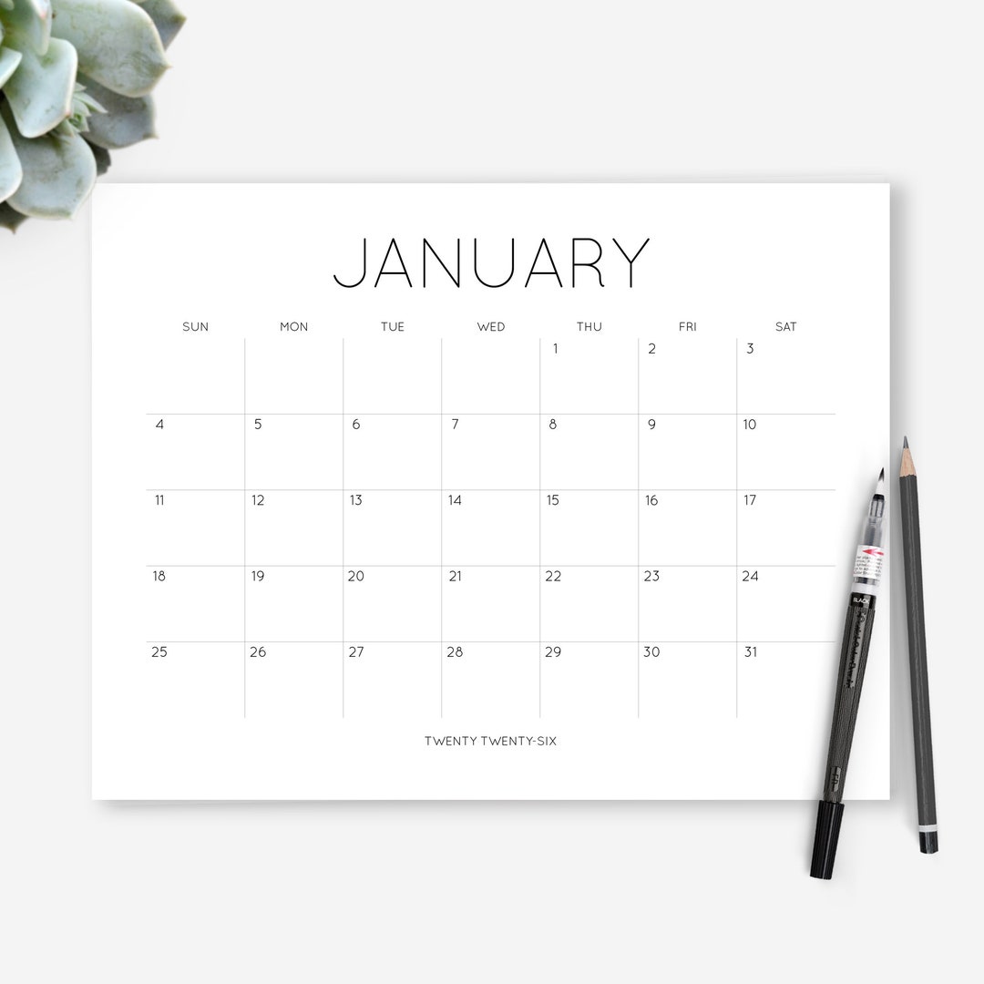 A Guide To The 2026 Aesthetic Minimalist Calendar Embracing Simplicity