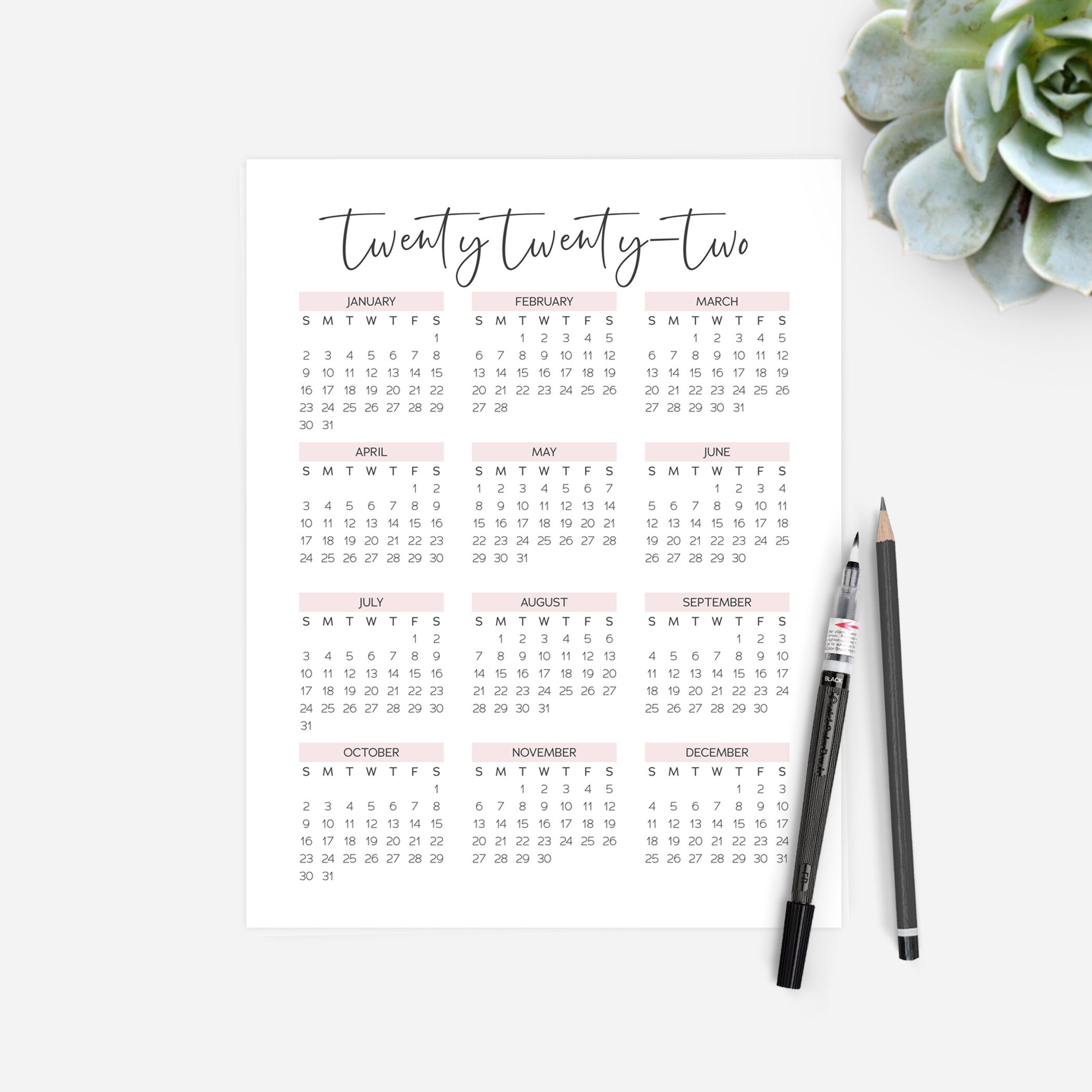 Month At A Glance Calendar 2022 Crownflourmills