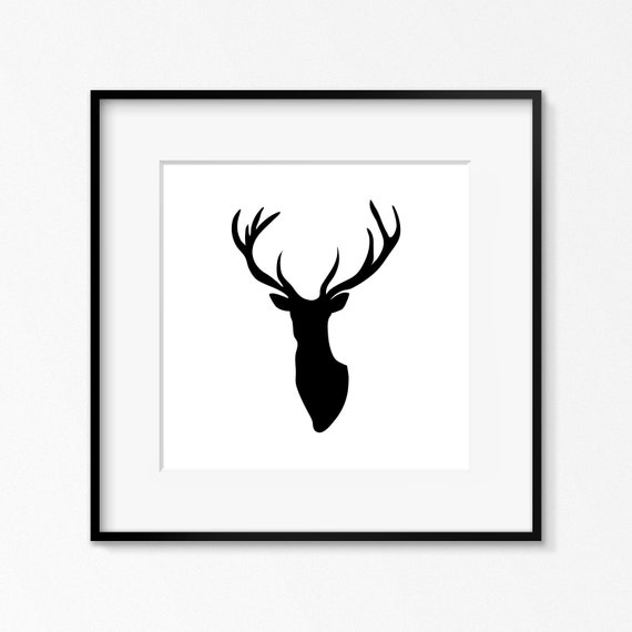 Deer Head Silhouette Printable
