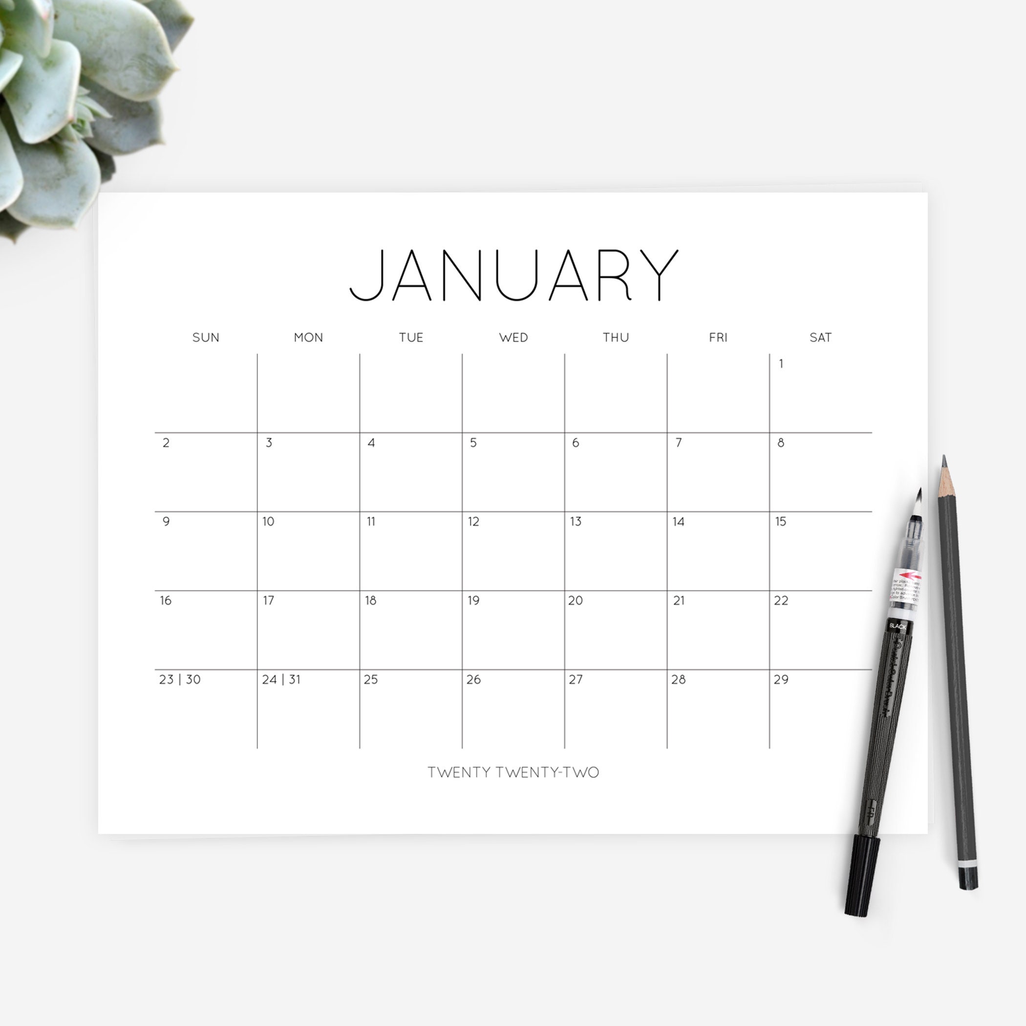 Large desk calendar pad Hanging calendar 2022 Custom 11x17 calendar