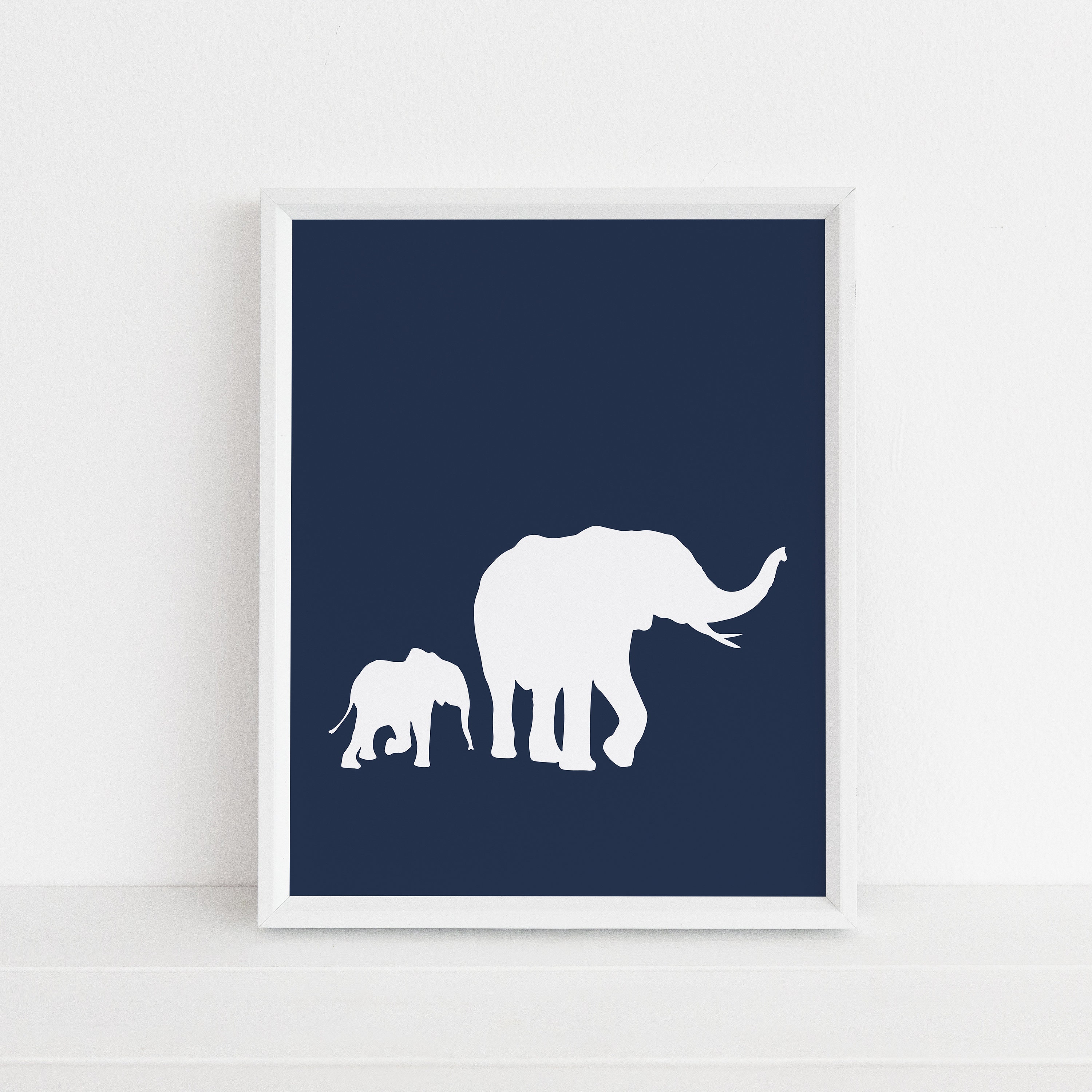 Elephant Print Elephant Wall Art Nursery Downloadable Prints Digital