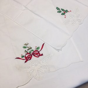 Christmas Tea Towels with Battenburg Trim
