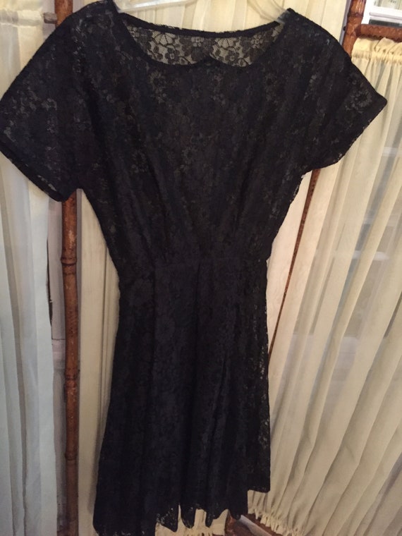 Vintage black lace dress