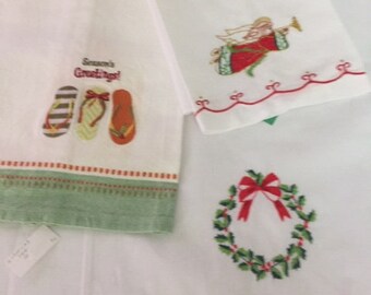 Christmas Tea Towels - set of 3