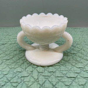Rare antique milk glass master salt by Atterbury