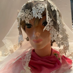 Beautiful net & lace bridal veil