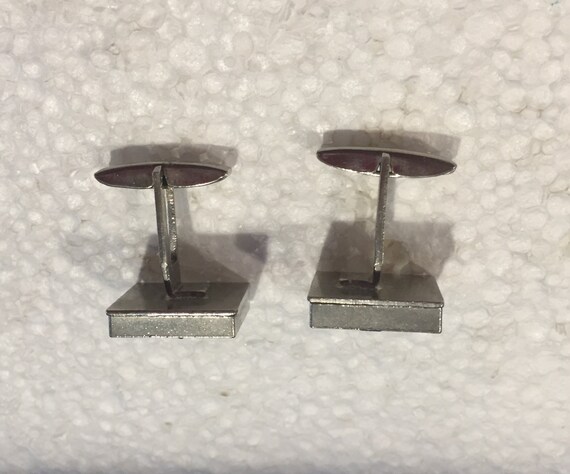 Square Cufflinks with Square Stone - image 2