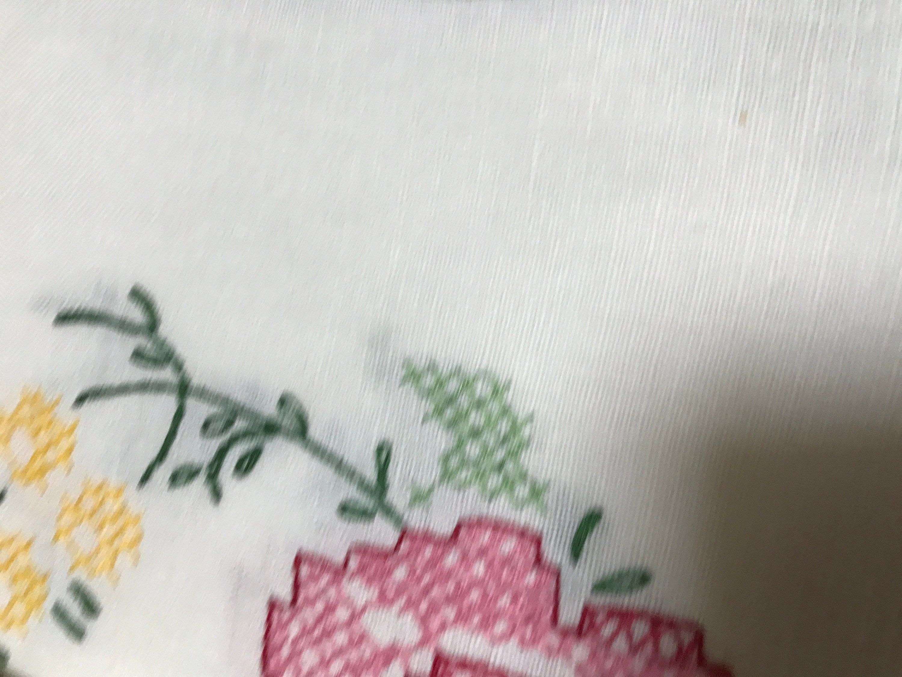 ヴィンテージ・テーブルクロス&ナプキン　リネン　コットン ヴィンテージ テーブルクロスとナプキン 8 枚セット、ホワイト