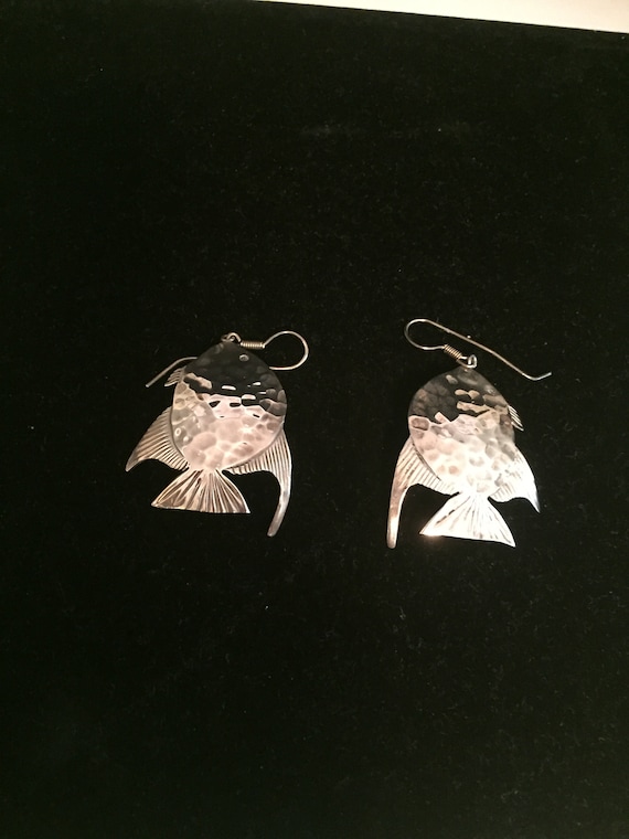 Sterling fish earrings