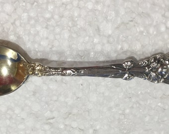 Antique Sterling Silver Demitasse Spoon Monogrammed JJ 1904