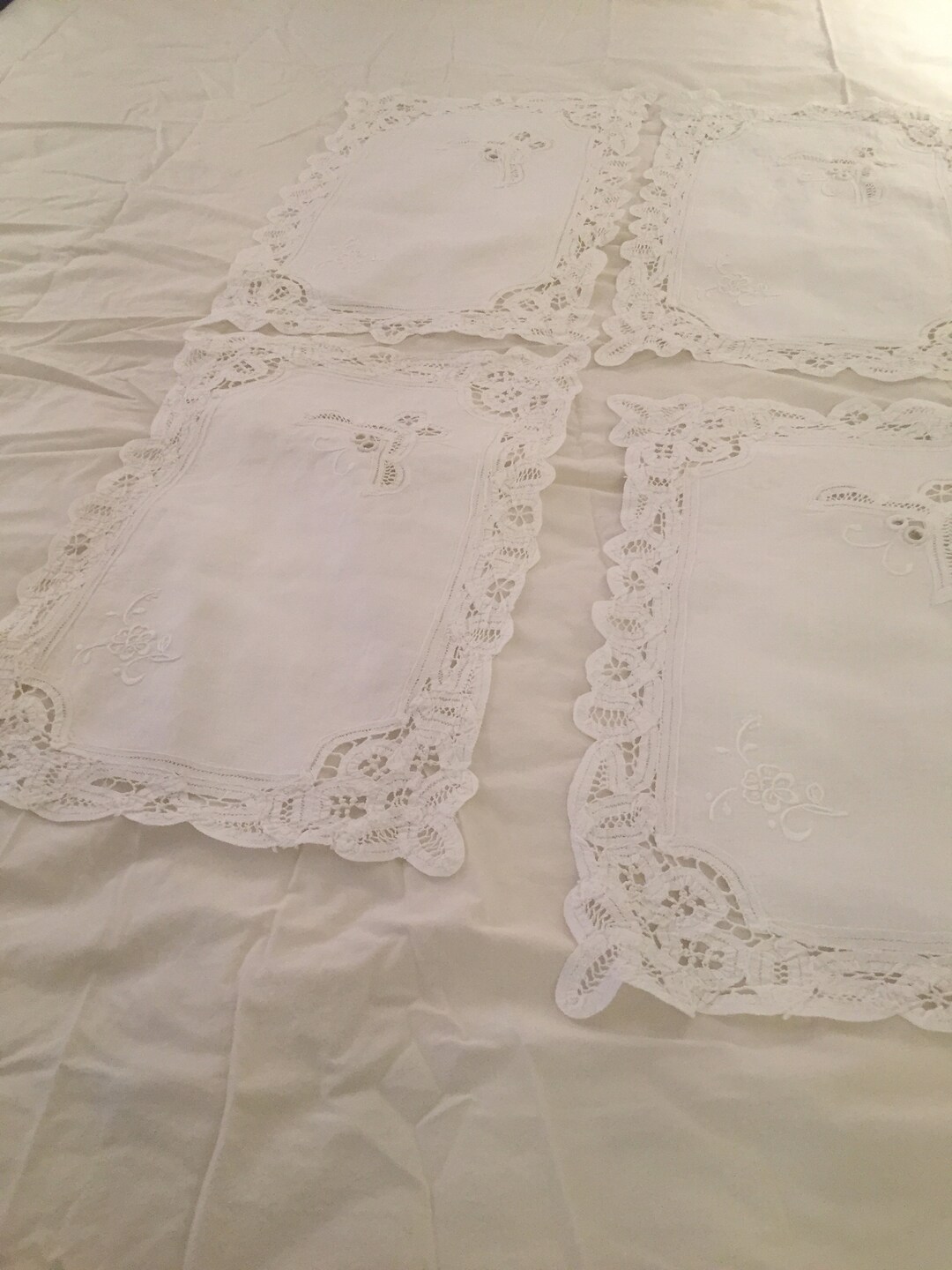 Battenburg Placemats With Napkins Etsy