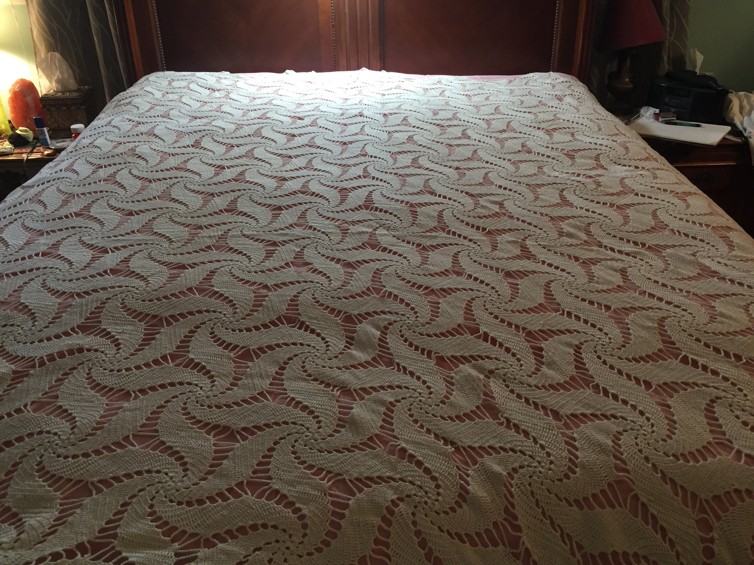 Vintage hand crocheted bedspread Etsy 日本