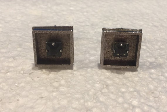 Square Cufflinks with Square Stone - image 4