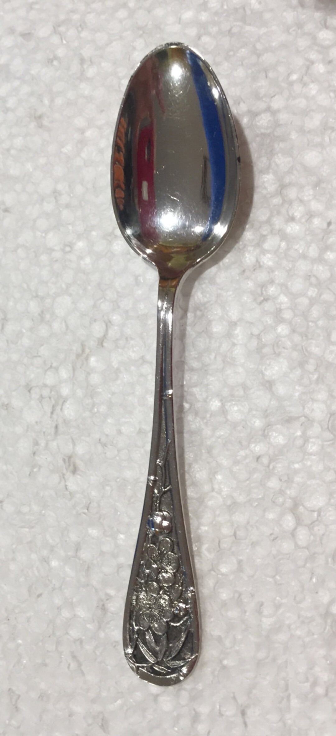 Antique Sterling Silver Demitasse Spoon With Daisies Etsy