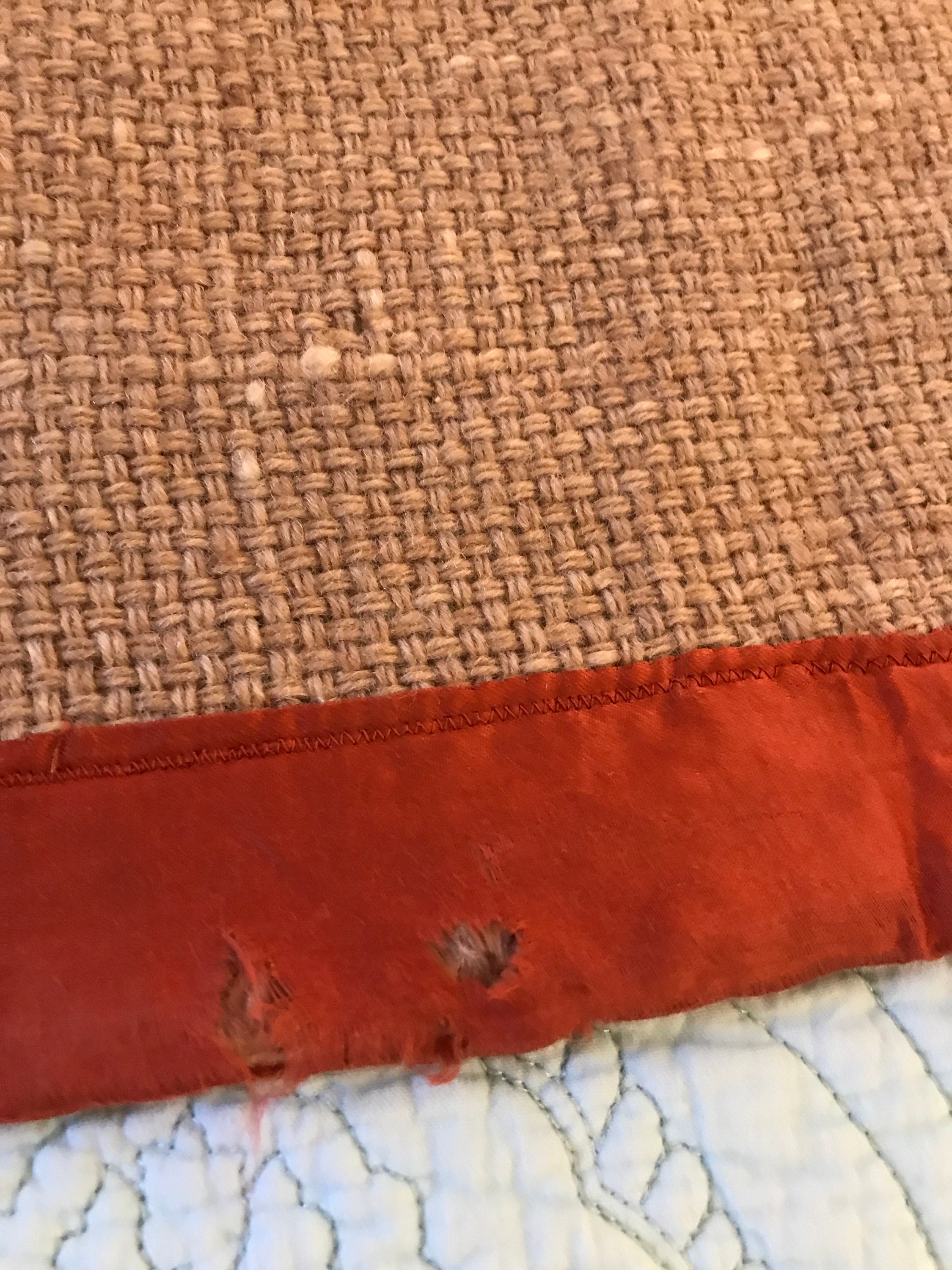 Vintage Hand Loomed Wool Blanket With Satin Edge Etsy