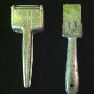 Vintage metal ice crusher & scraper