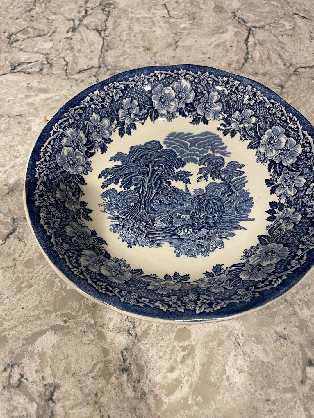 Vintage woodland Bowl by Enoch Woods Etsy