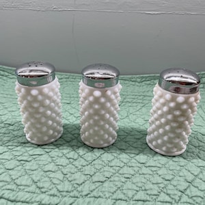 3 Fenton hobnail salt & pepper shakers