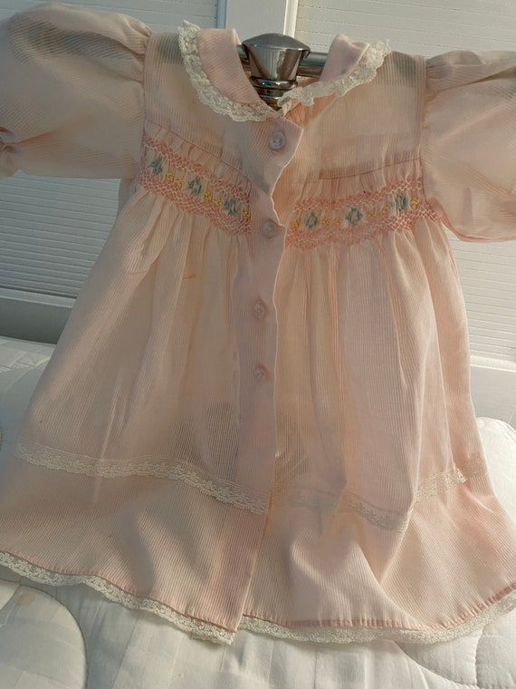 Darling Polly Flinders Hand smocked infants dress