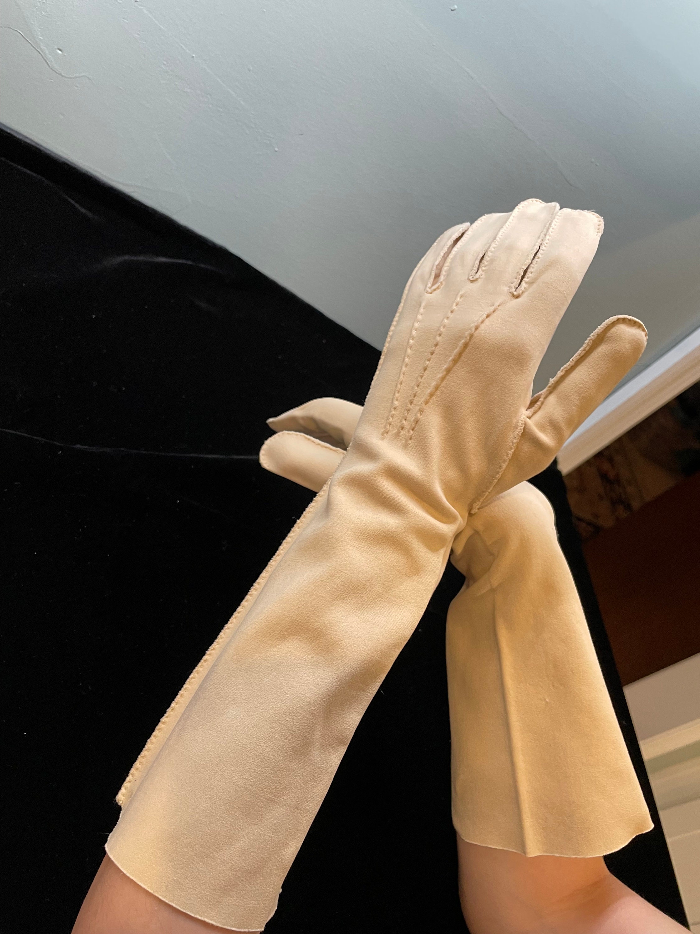 Vintage Long Leather Gloves 8 - Etsy