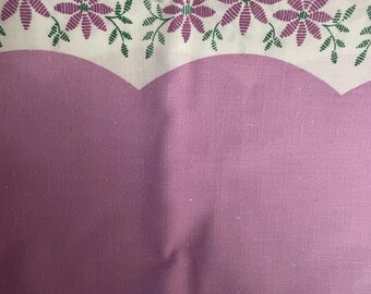 Vintage pillowcase with lavender floral border