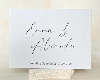 Hardcover Wedding Guest Book | Personalised Fabric Guest Book | Wedding Scrapbook | Photo Guest Book | Keepsake Book | Engagement Book