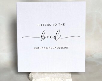 Letters to the Bride Album | Letters to the Bride Book | Hens Party Album | Bachelorette Gift | Gift for Bride | Future Mrs