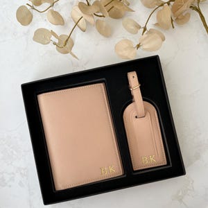Monogrammed Passport Cover & Tag Set | Custom Passport Cover | Personalised Passport Holder | Travel |Gift | Custom Travel Set | Luggage Tag