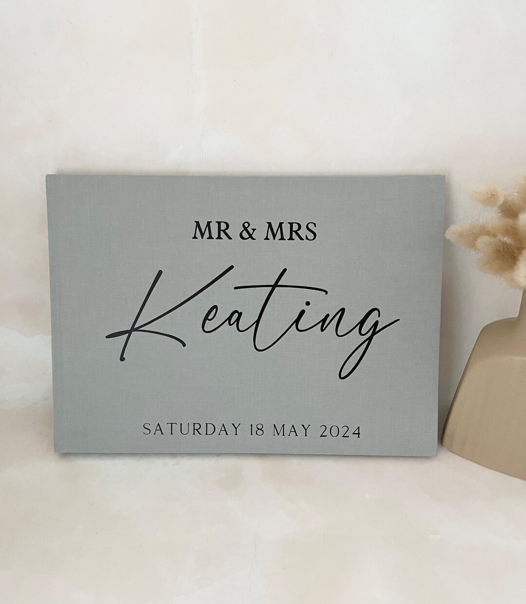 Custom Wedding Guest Book Linen Wedding Guest Book Custom Etsy Australia