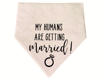 Engagement Dog Bandana | Wedding Dog Bandana | Engagement Announcement Bandana