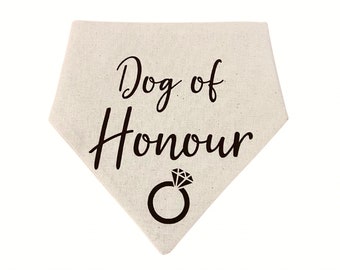 Dog of Honour Bandana | Wedding Dog Bandana | Engagement Bandana