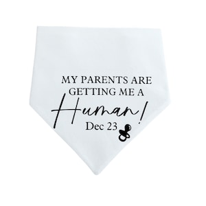 Pregnancy Announcement Dog Bandana | Baby Announcement Dog Bandana | Pregnancy Reveal