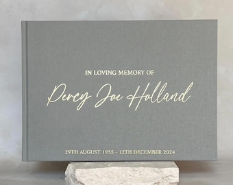 Memorial Guest Book | Custom Funeral Guest Book | In Loving Memory Of | Celebration of Life