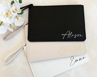 Personalised Name Clutch Bag, Bridesmaid Bag, Bridesmaid Proposal, Bridal Clutch