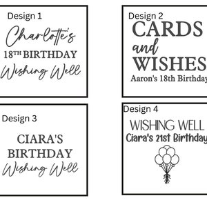 Birthday Wishing Well Custom Wishing Well Custom Card Box Birthday Gift Box Birthday Gift Wising Well Milestone Birthday image 2