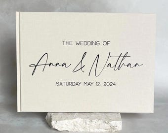 Personalised Wedding Guest Book | Fabric Hardcover Album