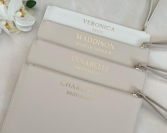 Personalised Clutch Bag | Bridesmaid Gift | Bridesmaid Clutch Handbag | Bridal Clutch | Gift for Her | Maid of Honour | Bridesmaid Proposal