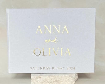 Personalized Wedding Guest Book | Fabric Hardcover, Photo Album