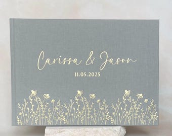 Wildflower Wedding Guest Book | Guest Book | Custom Guest Book | Engagement Guest Book | Photo Guest Book | Wildflowers