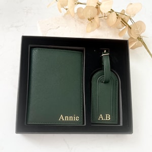 Custom Passport Cover & Tag Set | Personalised Passport Cover | Personalised Travel Set | Travel Gift | Custom Luggage Tag