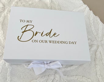 To My Bride Gift Box | Magnetic Gift Box | Bridal Gift Box | Gift for Bride | To My Bride On Our Wedding Day