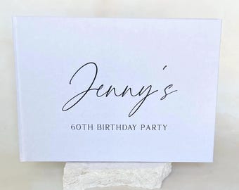 Birthday Guest Book | Personalised Guest Book | Birthday Party Book | Milestone Birthday