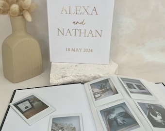 Personalised Instant Photo Album | Mini Photo Album | Wedding Guest Book | Custom Linen Photo Album | Photo Booth Guest Book