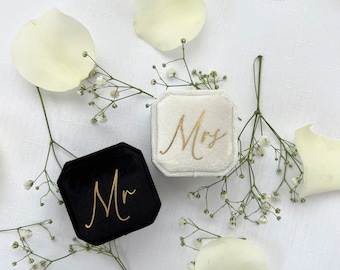 Couples Ring Boxes | Custom Ring Boxes | Ring Bearer | Velvet Ring Box