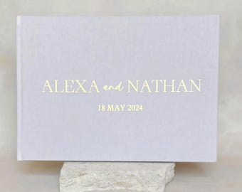 Wedding Guest Book | Personalised Fabric Guest Book | Custom Wedding Book | Wedding Scrapbook | Photo Guest Book | GB1
