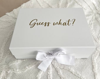 Pregnancy Announcement Box | Pregnancy Reveal | Baby Announcement | Grandparent Gift | Magnetic Gift Box