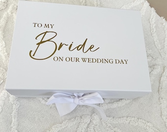 To My Bride Gift Box | Magnetic Gift Box | Bridal Gift Box | Gift for Bride | To My Bride On Our Wedding Day