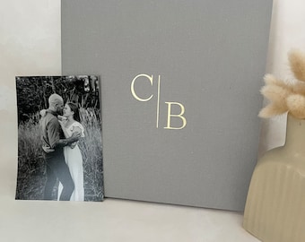 Minimalistic Wedding Photo Album | Self-Adhesive Custom Photo Album | Personalised Wedding Album | Photo Guest Book | Wedding Gift