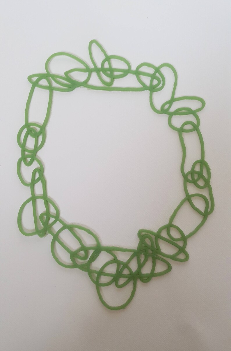 Grass Green Necklace Art Necklace Design Necklace Statement Etsy