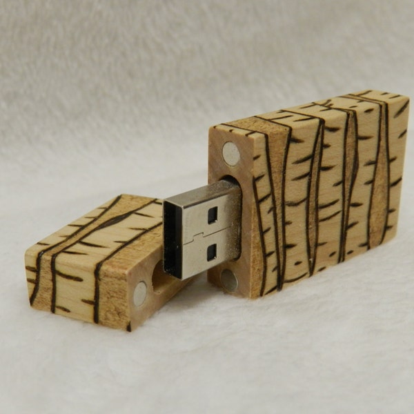 8GB Wood Burned USB Drive